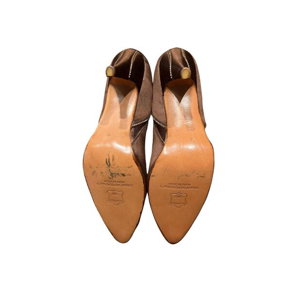 Stuart Weitzman for Mr. Seymour Vintage Brown Embellished Heels(See Description) - Picture 6 of 7